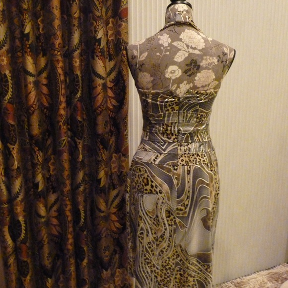 Frank Lyman Animal Print w/ Clear Sequin throughout Dress and Jacket - Picture 5 of 10